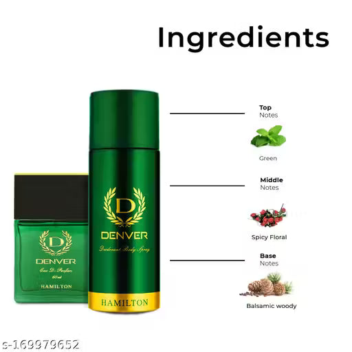 P14 - Denver Hamilton Gift Set for Men – Perfume 60ml + Deodorant 150ml (Pack of 2)