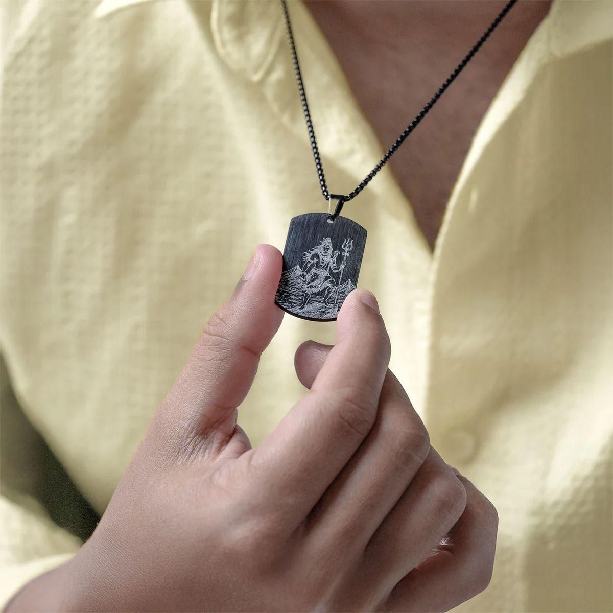 Eternal Shiv God Pendant with Chain – Men’s Necklace