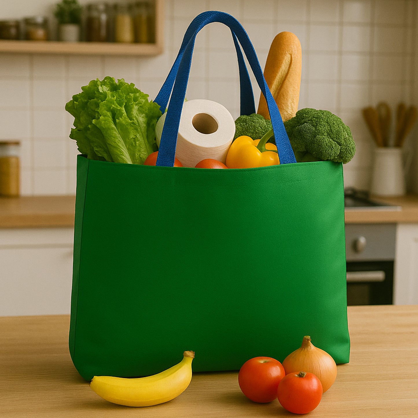 Eco-Friendly Large Reusable Shopping Tote Bag – 62x44 cm