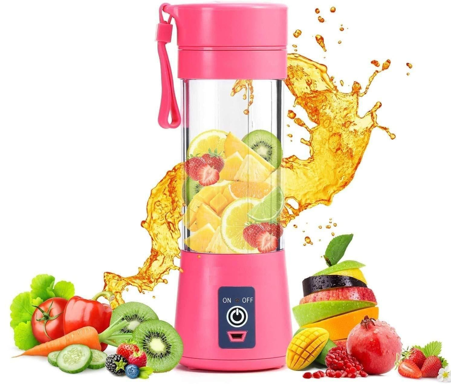 Portable USB Rechargeable Juice Maker – 6 Blade, 380ml
