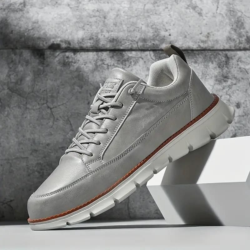 Men’s Grey Ultra-Comfy Soft Sole Sneakers – Casual Wear