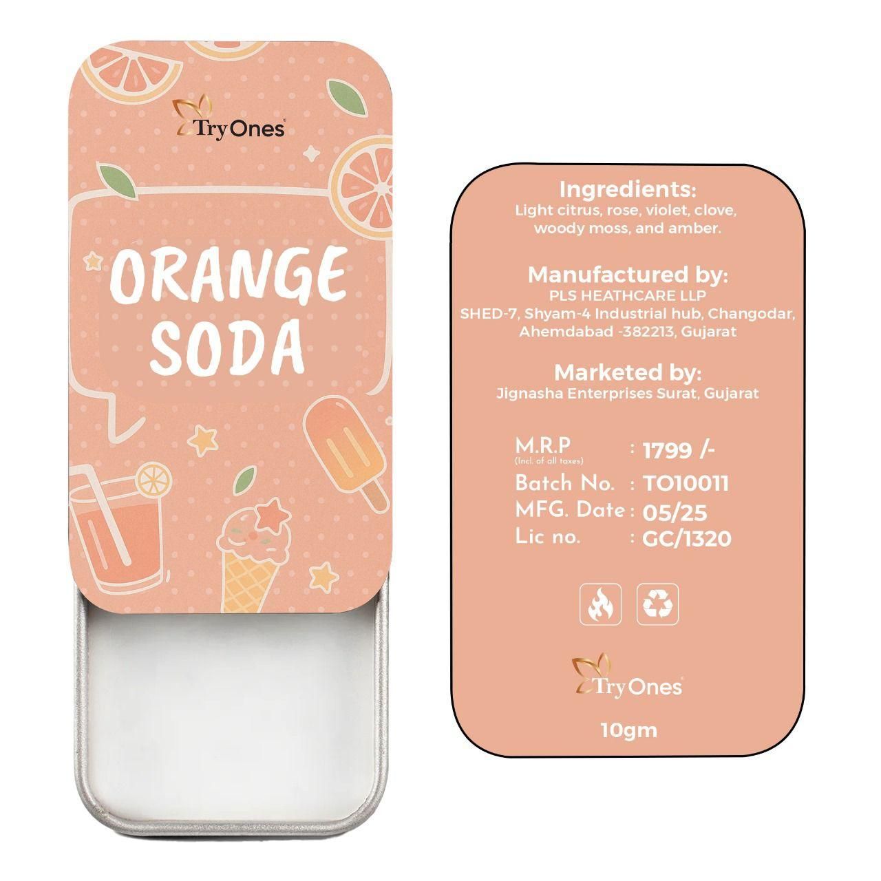 Orange Soda Solid Perfume – 20GM (Pack of 1)