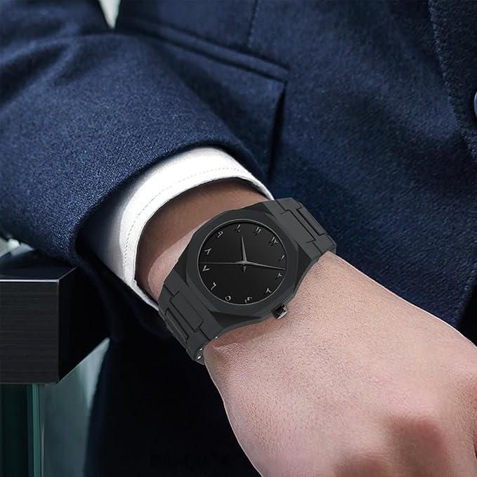 Arabic Dial Polycarbonate Analog Watch – Black