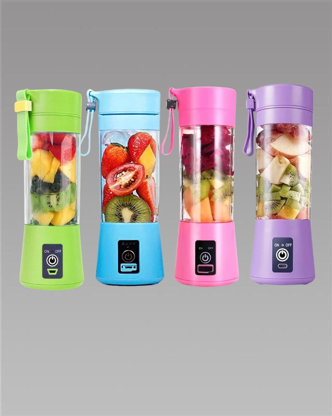 Portable USB Rechargeable Juice Maker – 6 Blade, 380ml
