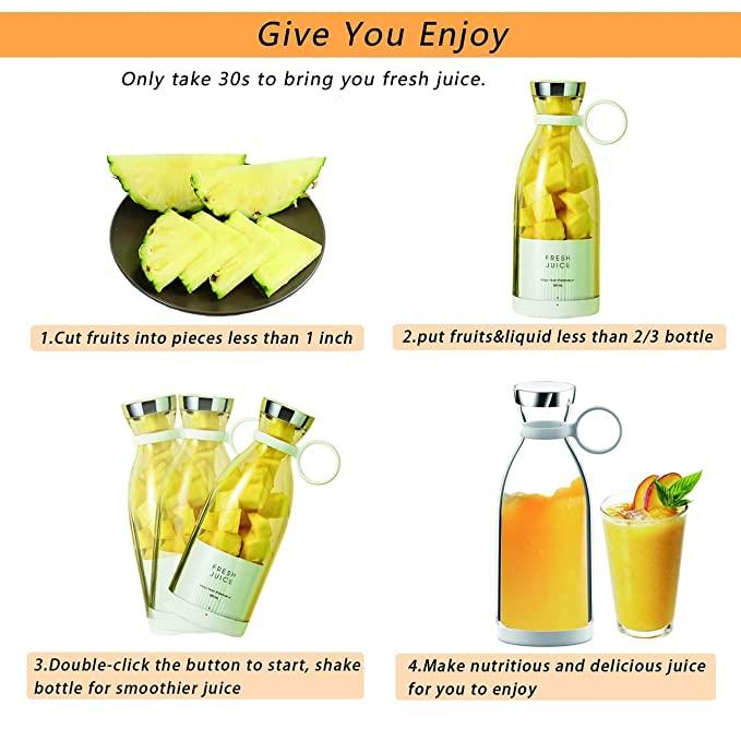 Portable Wireless Mini Blender Juicer – 400ml