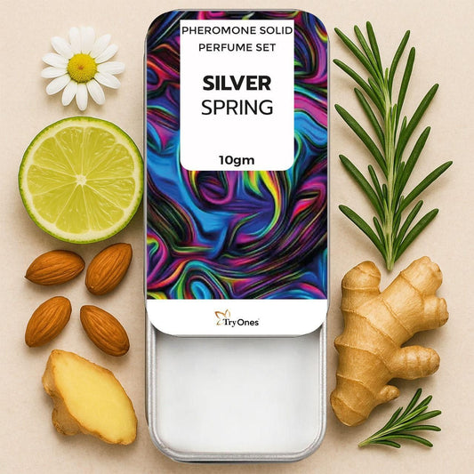 Pheromone Solid Perfume Set Silver Spring 20 gm Pack of 2 - Fanbuluxe