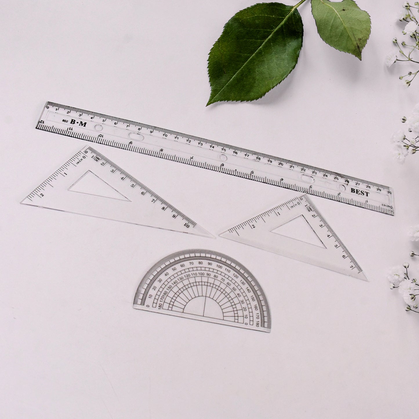 9-in-1 Stationery Set – Draft Rulers & Measuring Tools | School & Office Supplies