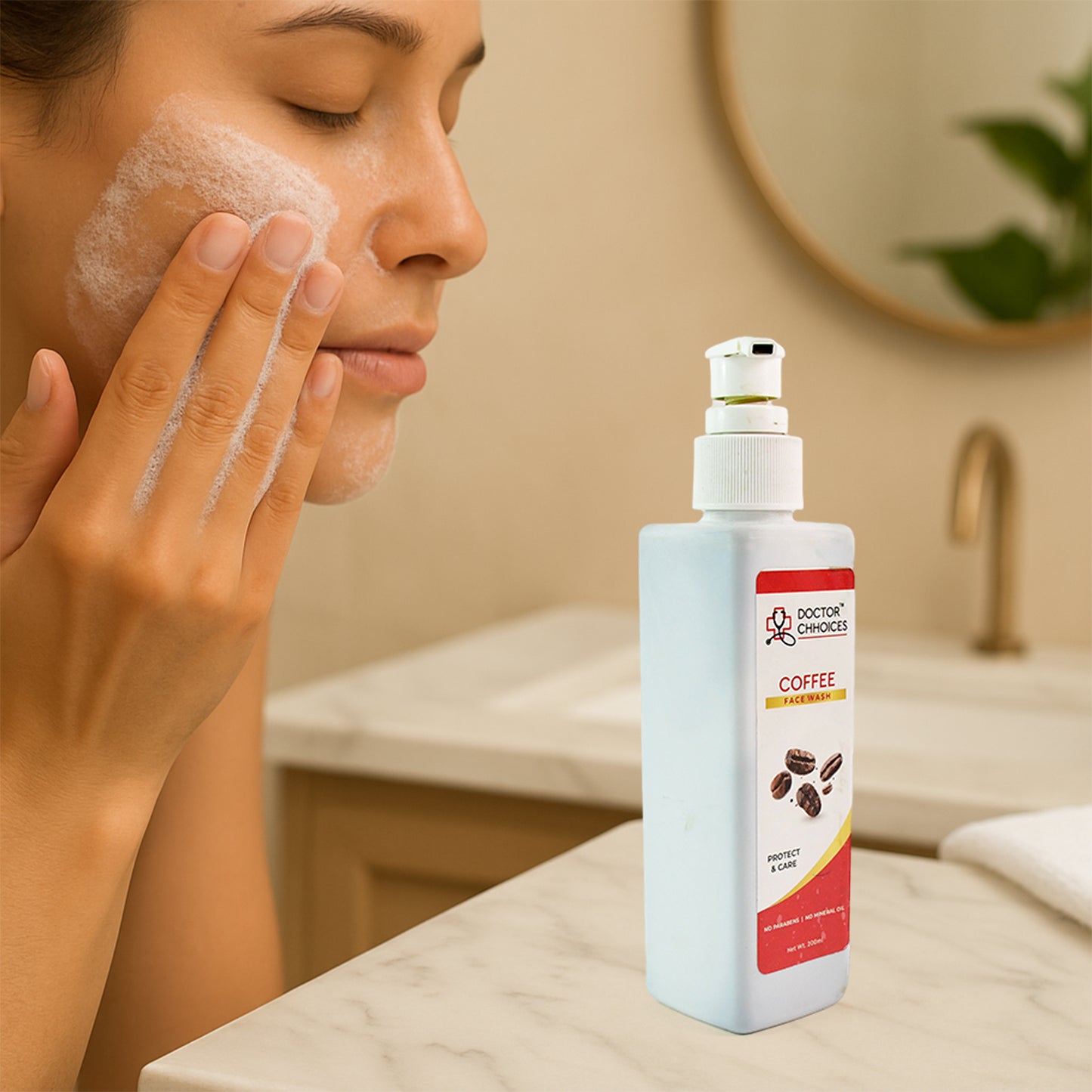 Doctor Chhoices Coffee Face Wash – 200ml | Tan Removal & Energizing Cleanser