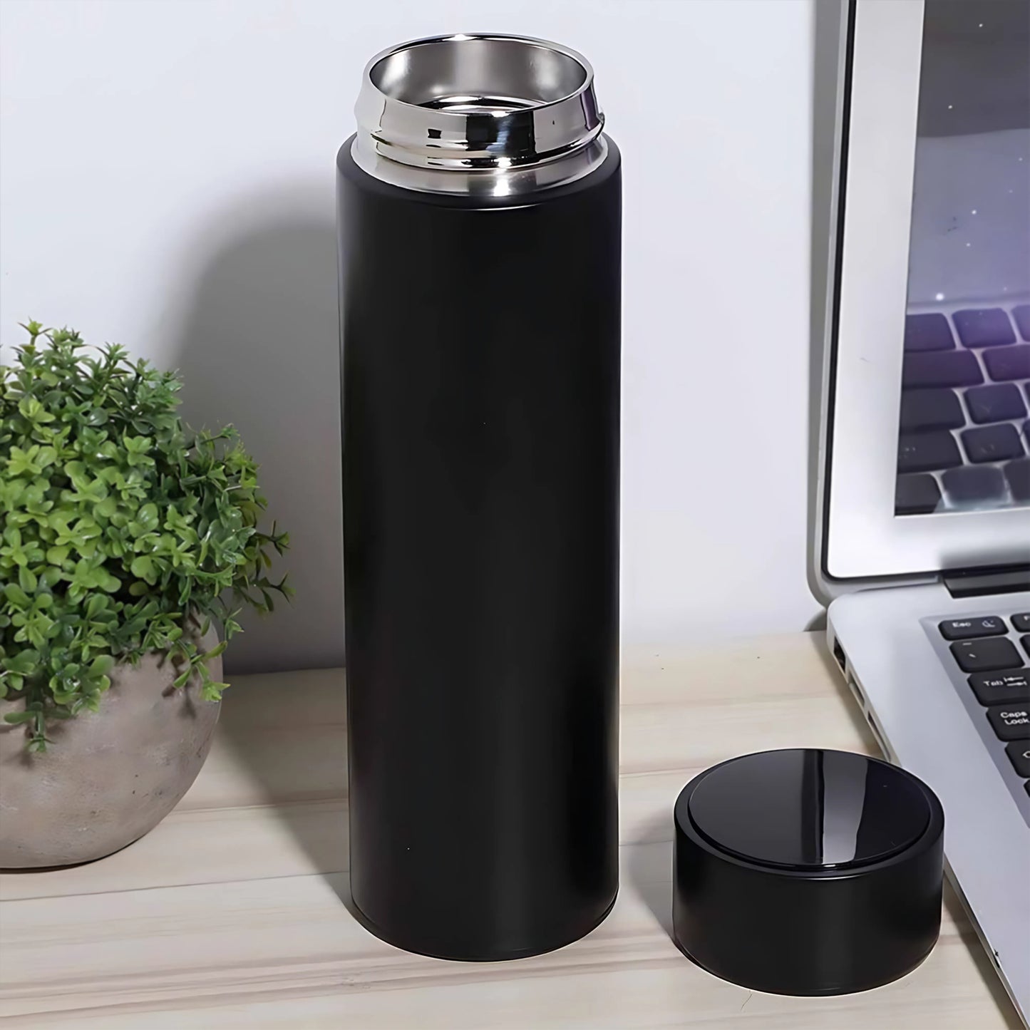 Black Smart LED Temperature Water Bottle – 500ML
