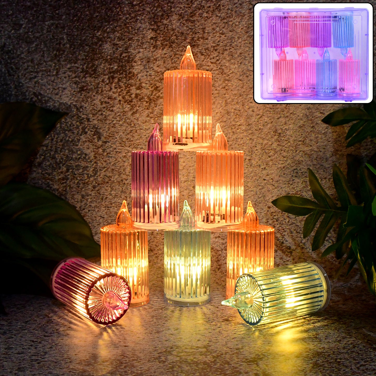 8-Piece Decorative LED Flameless Candle Set – Safe Ambient Lighting for Home & Events