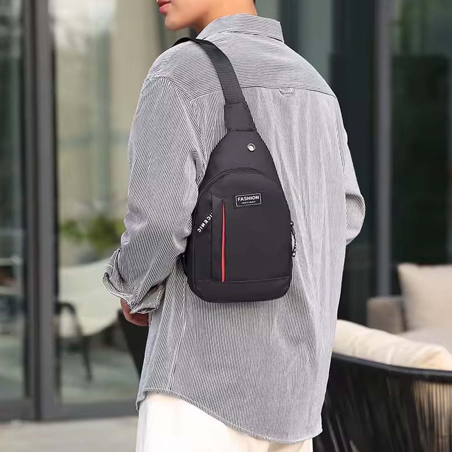 Waterproof Anti-Theft USB Charging Crossbody Sling Bag – Men’s Travel & Casual