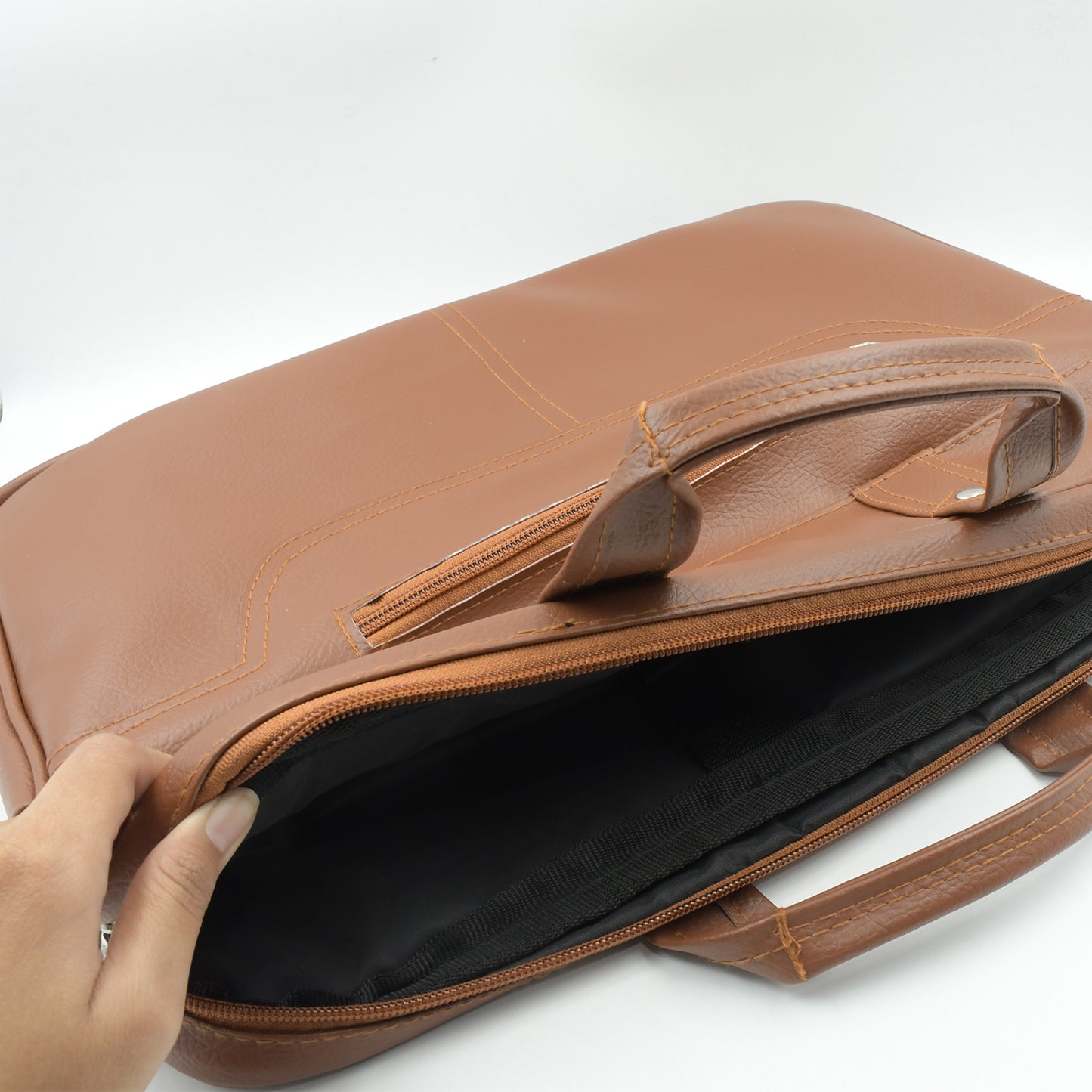 Multipurpose Faux Leather Laptop Bag – Messenger & Shoulder Bag for Men & Women