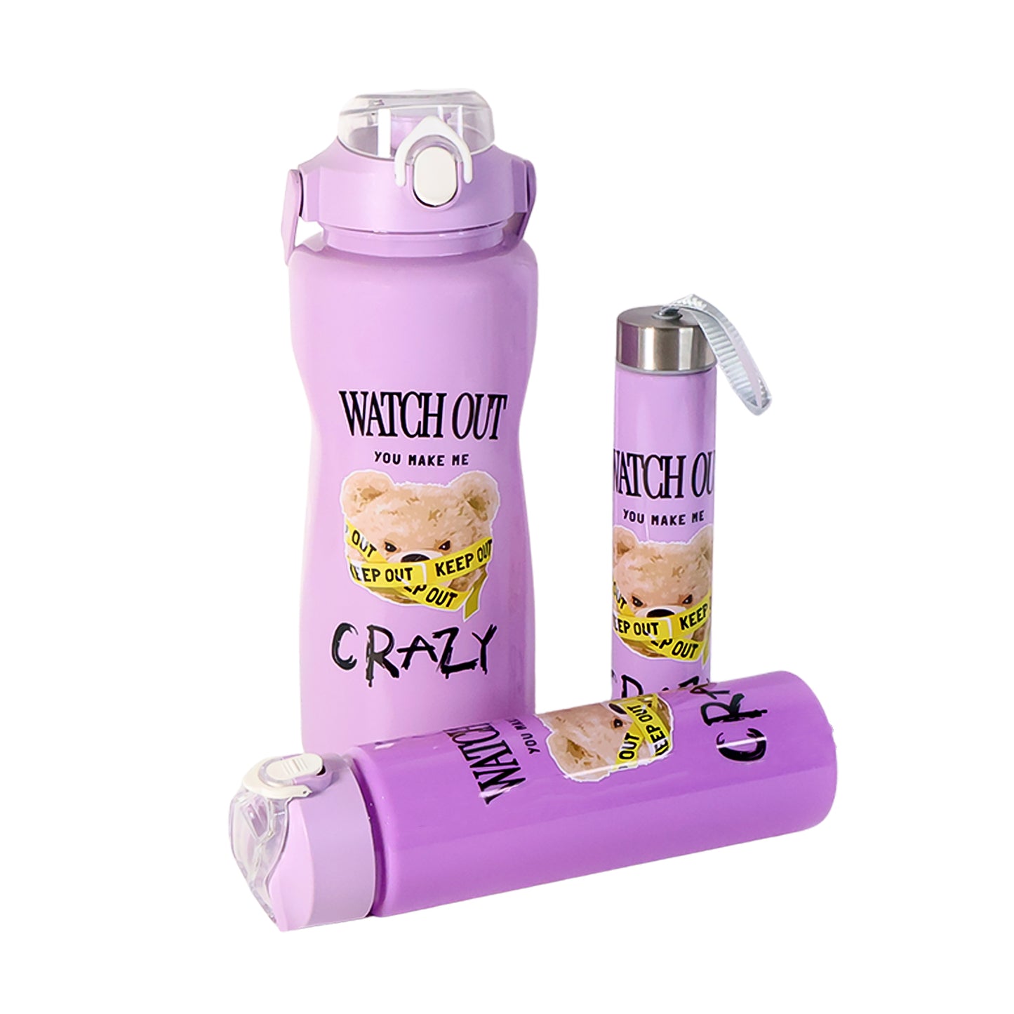 Premium 3-Piece Water Bottle Set – 2000ML + 900ML + 300ML, Leakproof & BPA-Free