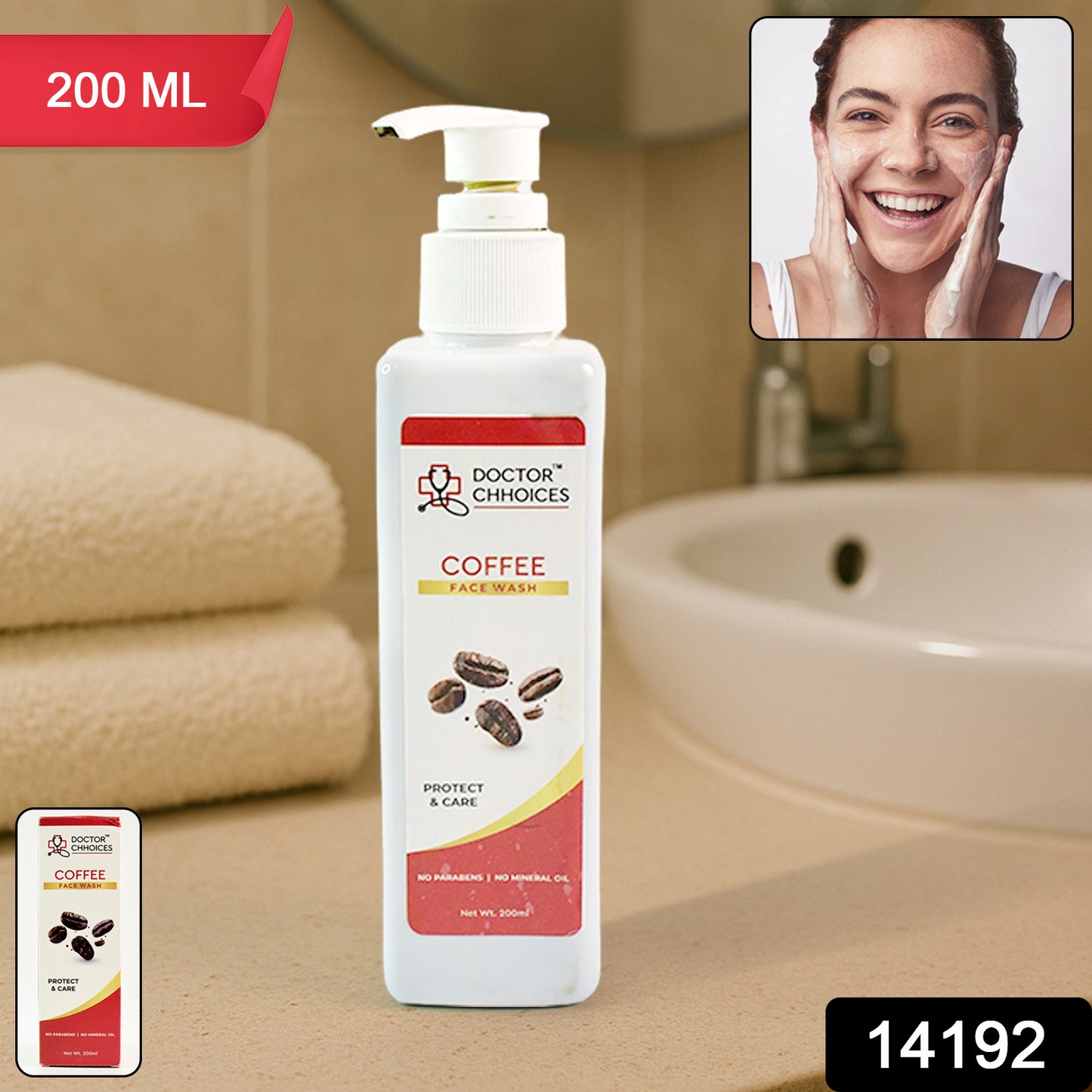 Doctor Chhoices Coffee Face Wash – 200ml | Tan Removal & Energizing Cleanser