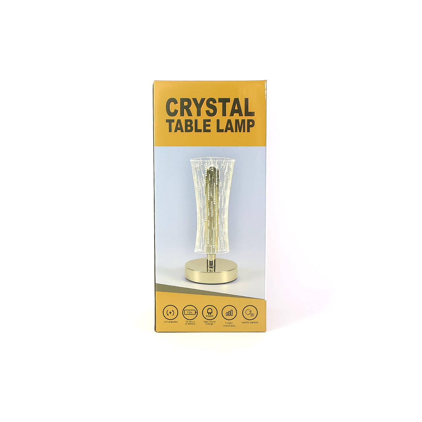 Luxury Tall Cylindrical Crystal LED Table Lamp with USB Charging – Elegant Bedside, Desk & Decorative Light