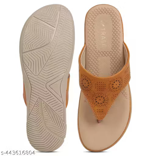 G15 - TRASE Women’s Beige Casual Flats – Stylish Slip-On Sandals