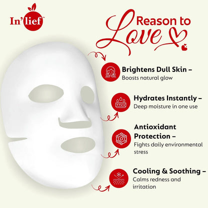 In’lief Vitamin C 0.5% Brightening & Hydrating Facial Sheet Mask – 1 Pc