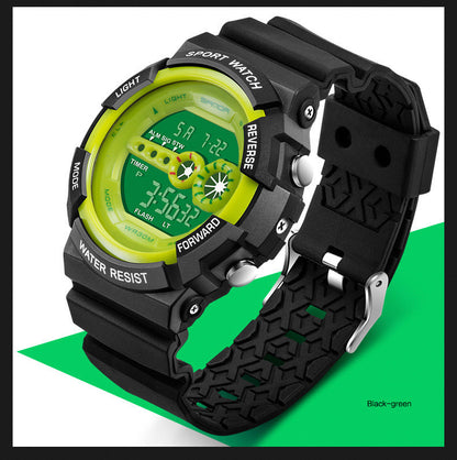 Men’s LED Digital Sports Watch – 50mm Dial, Multifunction, 30M Waterproof - Fanbuluxe