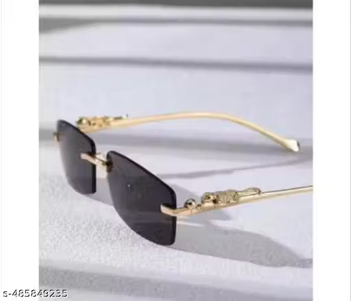 TRUNKS Retro Square Polarized Sunglasses – Gold Frame | UV Protection & Night Vision