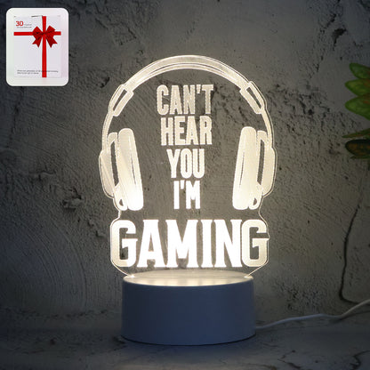 3D Acrylic LED Night Lamp – Dinosaur & Gaming Theme