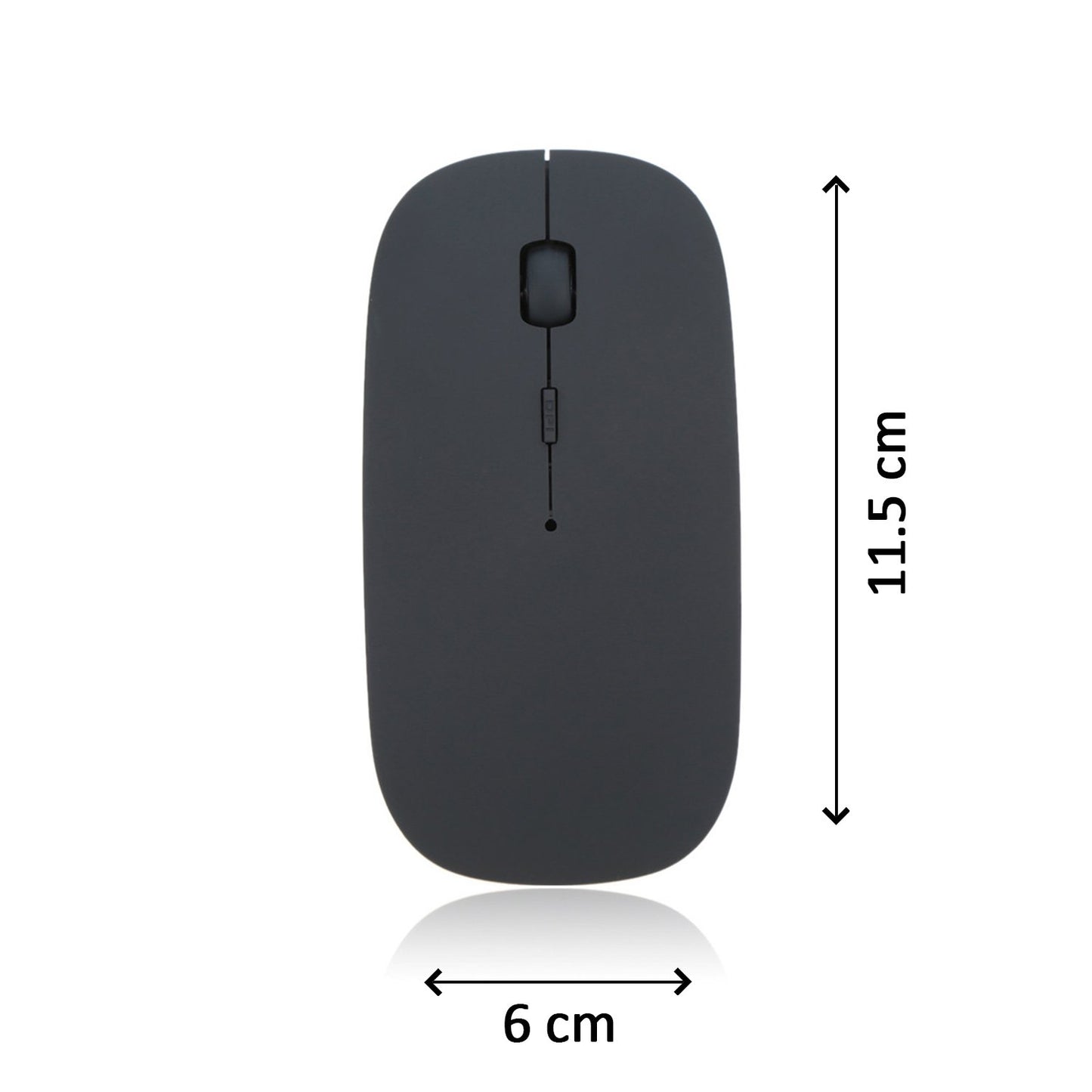 Wireless Silent Mouse – Slim Pebble Design | 1200 DPI, Long Battery