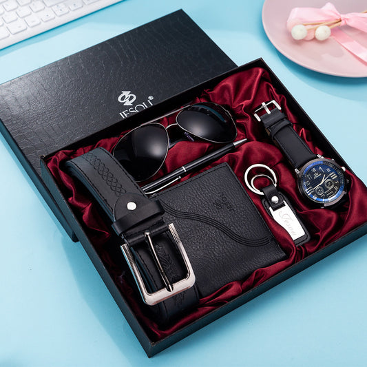 6pcs Men’s Exquisite L Gift Set – Glasses & Accessories - Fanbuluxe