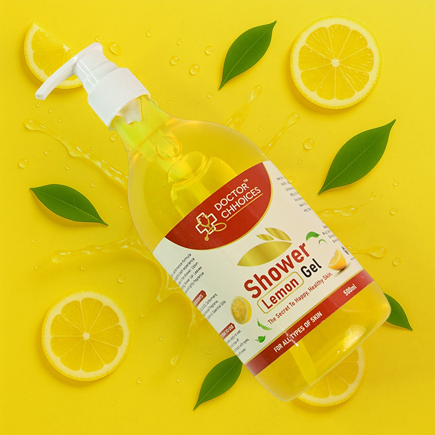 Doctor Chhoices Lemon Shower Gel – 500ml Refreshing Body Wash