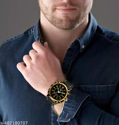 New Exclusive 3-Piece Analog Quartz Watch Combo for Men