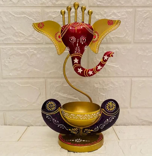 Spiritual Ganesha Tealight Candle Holder – Metal