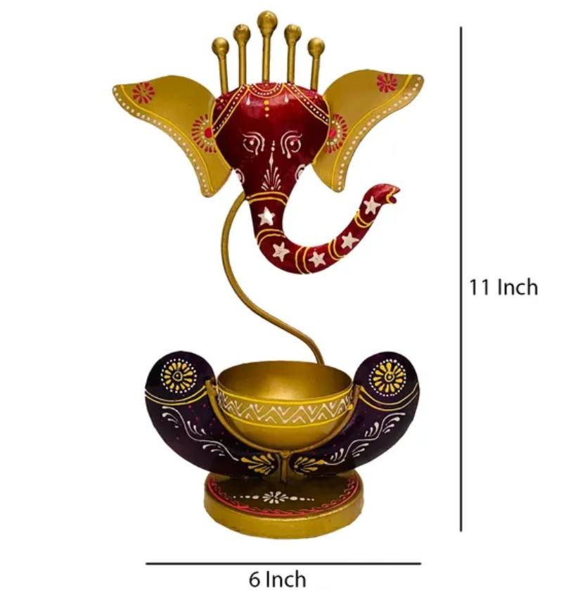 Spiritual Ganesha Tealight Candle Holder – Metal
