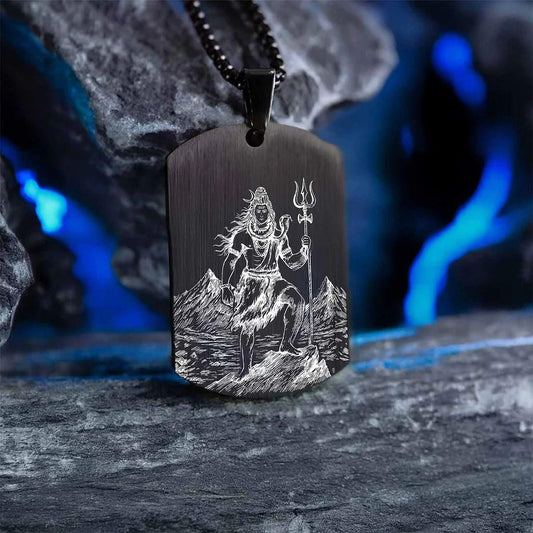 Eternal Shiv God Pendant with Chain – Men’s Necklace