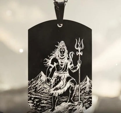 Eternal Shiv God Pendant with Chain – Men’s Necklace
