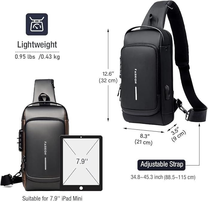 Sleek Leather Sling Bag for Men – Lightweight, Durable & Stylish