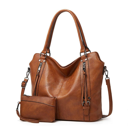 PU Leather Tote Bag for Women – 2-in-1 Handbag with Shoulder Strap | Stylish, Lightweight & Spacious
