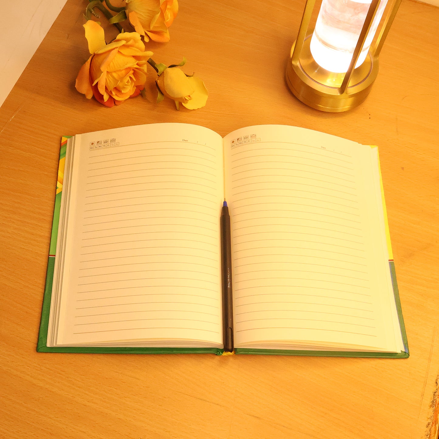Hardcover Ruled Notebook with Calendar – 160 Pages, 22x16 cm