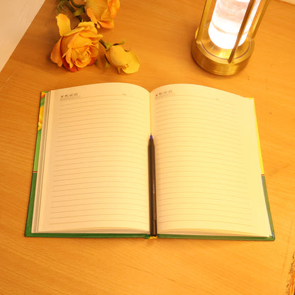 Hardcover Ruled Notebook with Calendar – 160 Pages, 22x16 cm
