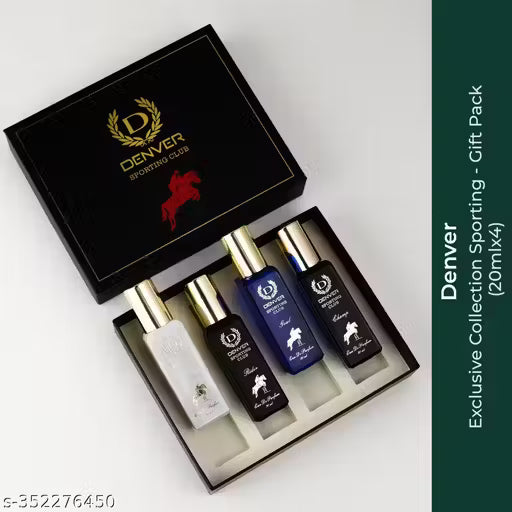 MP3 - Denver Sporting Club EDP – SRK's Favorite Luxury Gift Pack for Men (80ml, 20ml x 4 Set)