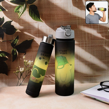 We Babe Bears 2-Pc Cartoon Water Bottle Set – 900ml & 300ml