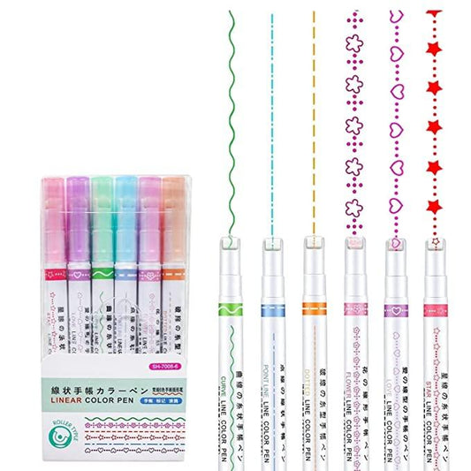 Stamp Roller Pen – 6 Designs, 6 Colors