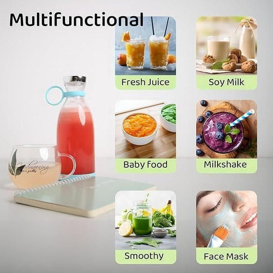 Travel Portable USB Rechargeable Mini Juice Blender – 380ml