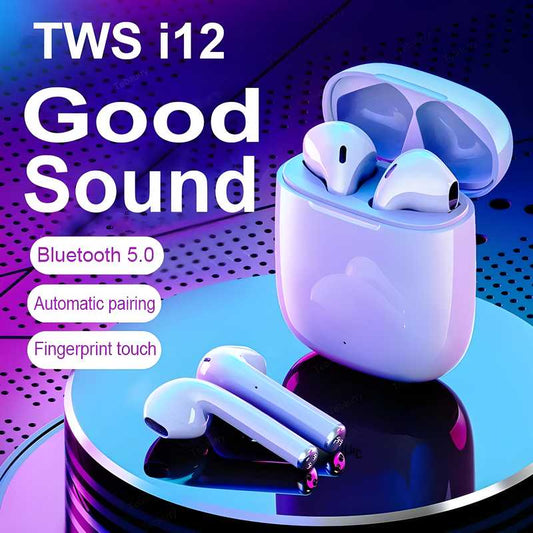 i12 TWS Bluetooth 5.0 Wireless Earbuds – Stereo Headset