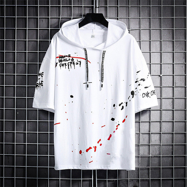 Men’s Cotton Casual Hoodie – White