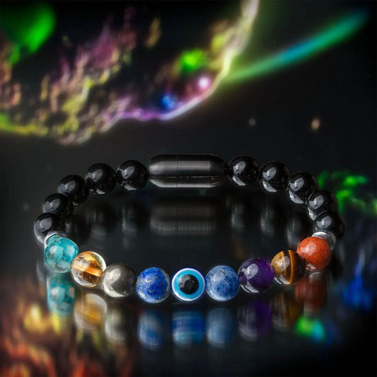 Super 9 Chakra Stone-Bead Bracelet – Unisex