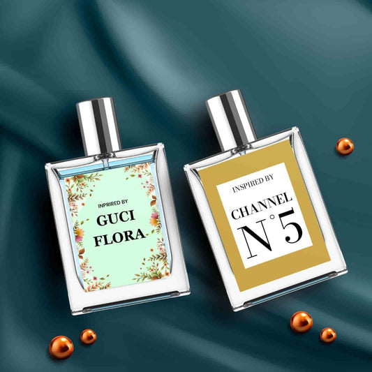 Inspired By Gucci Flora & Channel N5 Eau De Parfume 50ml Pack of 2 - Fanbuluxe