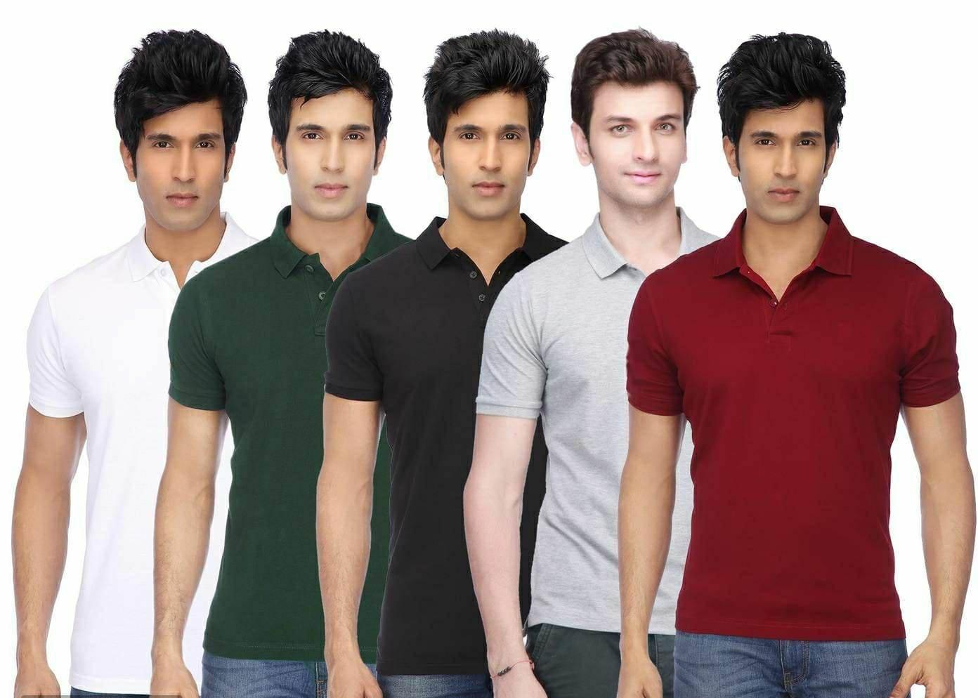 Men’s Poly Cotton Polo T-Shirt Pack of 5