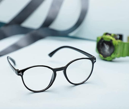 Unisex Clear Black Cat-Eye Sunglass