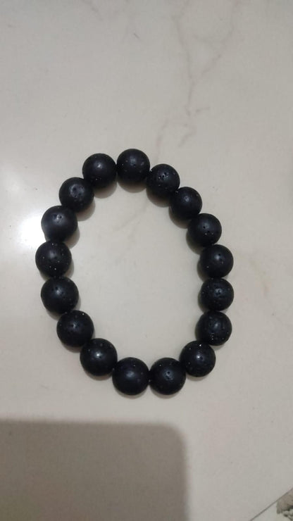 Natural Lava Rock Bracelet – Black Volcanic Stone Jewelry