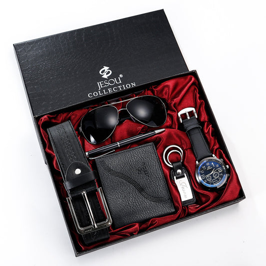 6pcs Men’s Exquisite L Gift Set – Glasses & Accessories - Fanbuluxe