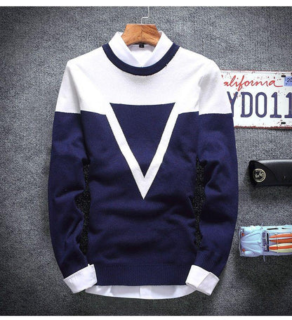 Men’s Striped Full-Sleeve Cotton T-Shirt