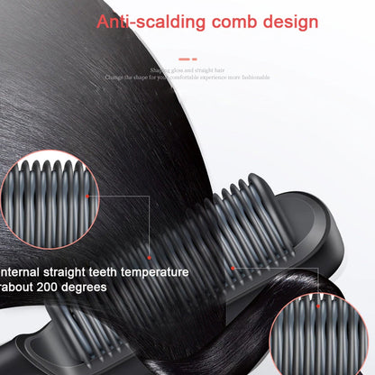 HQT-909B Hair Straightener Brush – Keratin Ceramic Coating | Fast Heat-Up